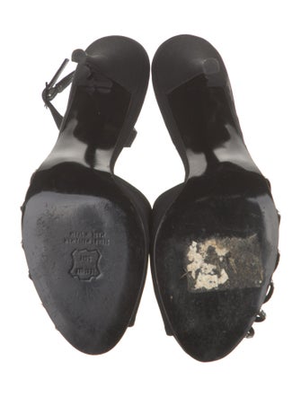 Stuart Weitzman Crystal Embellishments Slingback Sandals