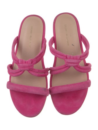 Stuart Weitzman Suede Slides