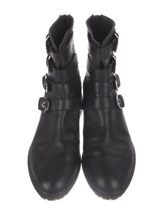 Stuart Weitzman Leather Moto Boots