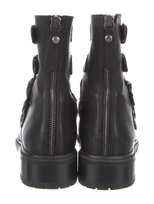 Stuart Weitzman Leather Moto Boots