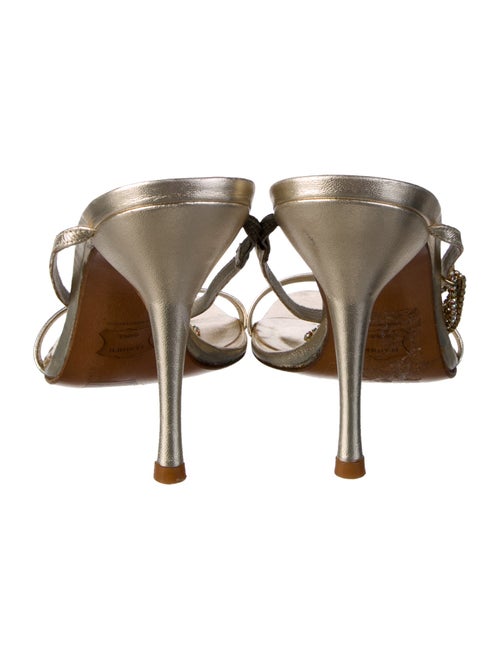 Stuart Weitzman Leather T-Strap Sandals