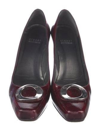 Stuart Weitzman Patent Leather Printed Pumps