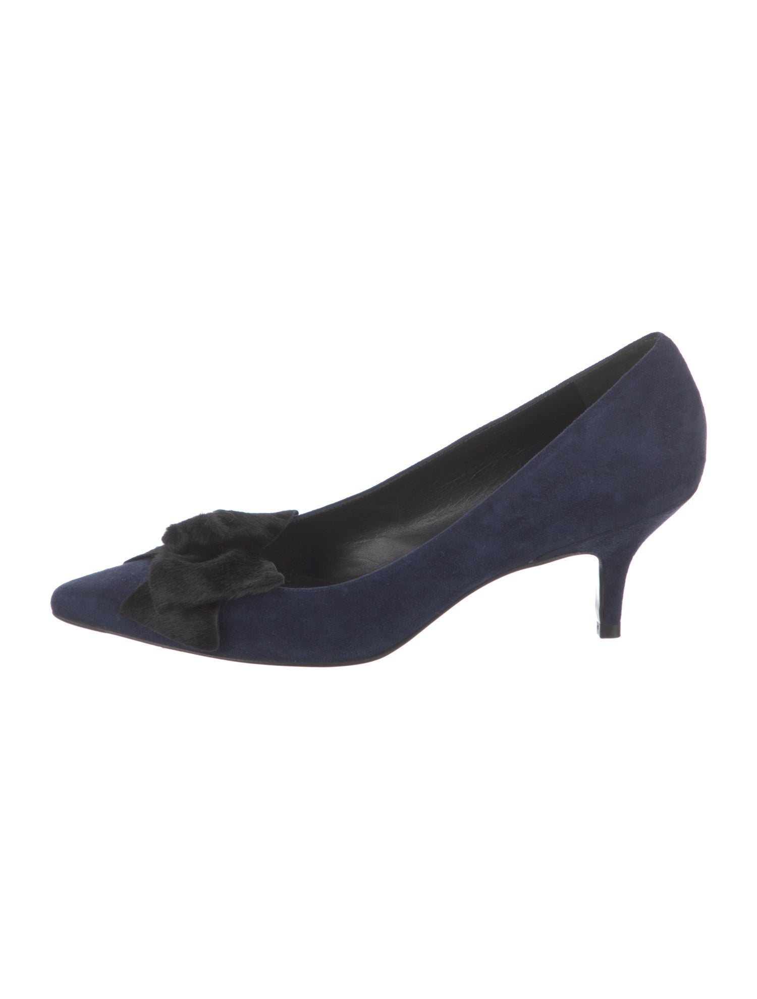 Stuart Weitzman Suede Bow Accents Pumps