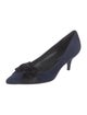 Stuart Weitzman Suede Bow Accents Pumps