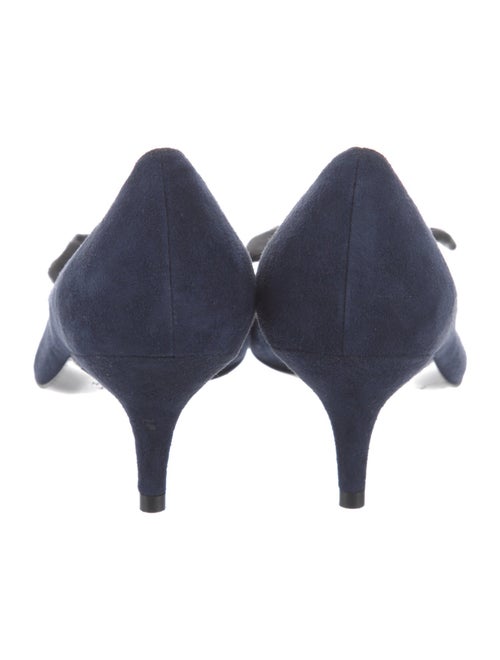 Stuart Weitzman Suede Bow Accents Pumps