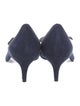 Stuart Weitzman Suede Bow Accents Pumps