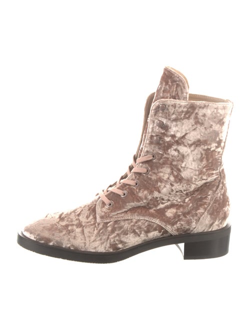 Stuart Weitzman Velvet Tie-Dye Print Combat Boots