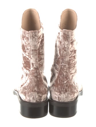 Stuart Weitzman Velvet Tie-Dye Print Combat Boots