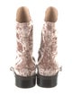 Stuart Weitzman Velvet Tie-Dye Print Combat Boots
