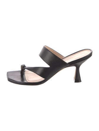 Stuart Weitzman Leather Slides