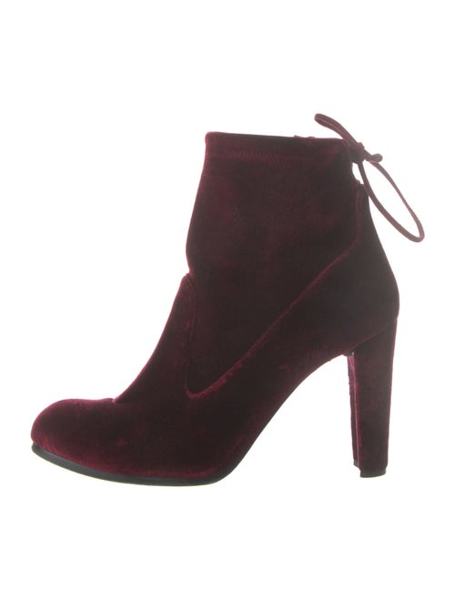 Stuart Weitzman Velvet Lace-Up Boots
