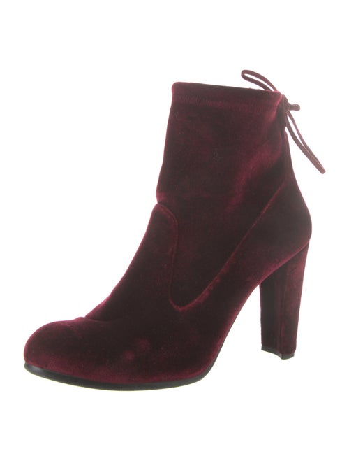 Stuart Weitzman Velvet Lace-Up Boots