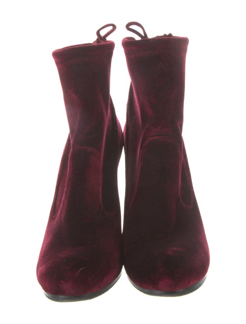 Stuart Weitzman Velvet Lace-Up Boots