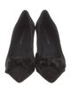Stuart Weitzman Suede Bow Accents Pumps