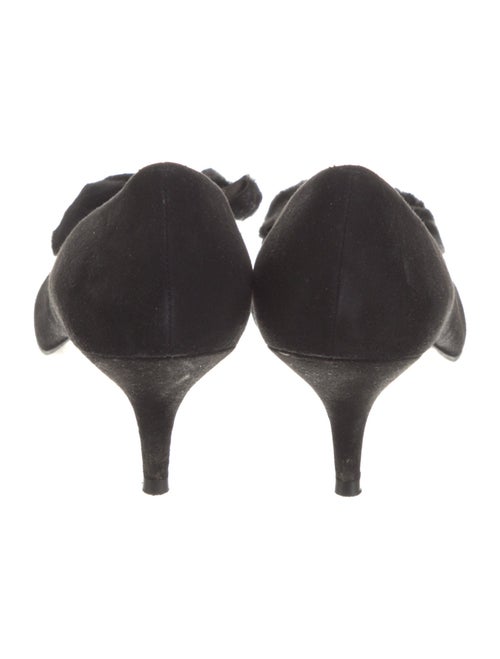 Stuart Weitzman Suede Bow Accents Pumps