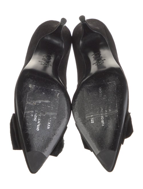 Stuart Weitzman Suede Bow Accents Pumps