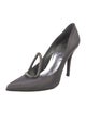 Stuart Weitzman Satin Crystal Embellishments Pumps