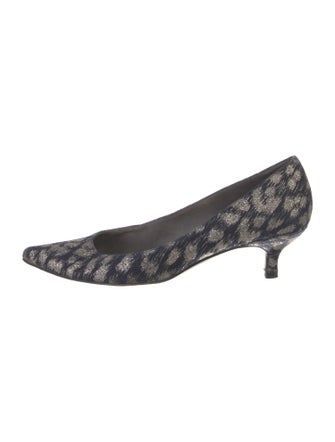 Stuart Weitzman Denim Printed Pumps