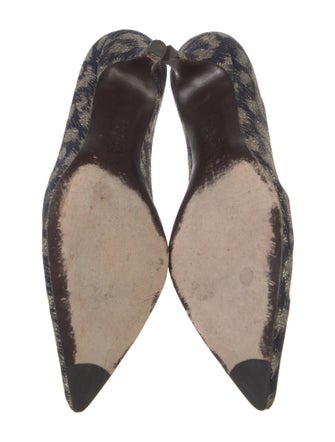 Stuart Weitzman Denim Printed Pumps