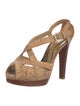 Stuart Weitzman Animal Print T-Strap Pumps
