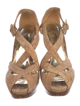 Stuart Weitzman Animal Print T-Strap Pumps