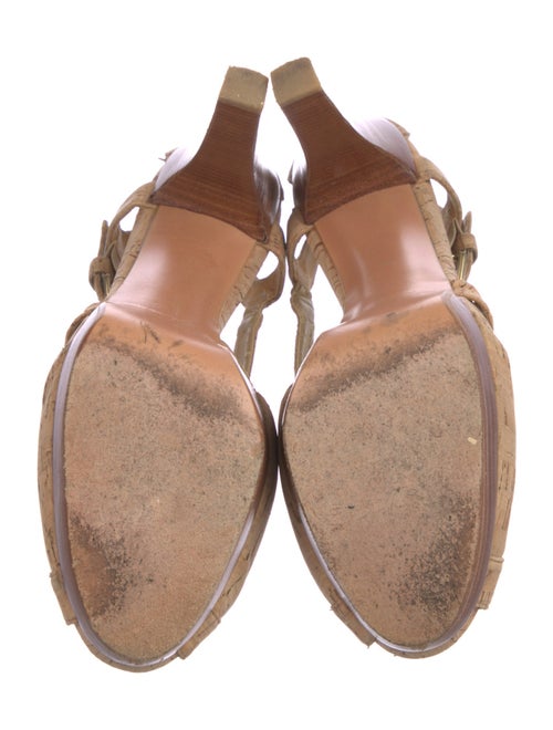 Stuart Weitzman Animal Print T-Strap Pumps