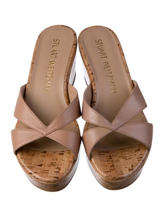 Stuart Weitzman Leather Slides