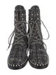 Stuart Weitzman Tweed Pattern Combat Boots