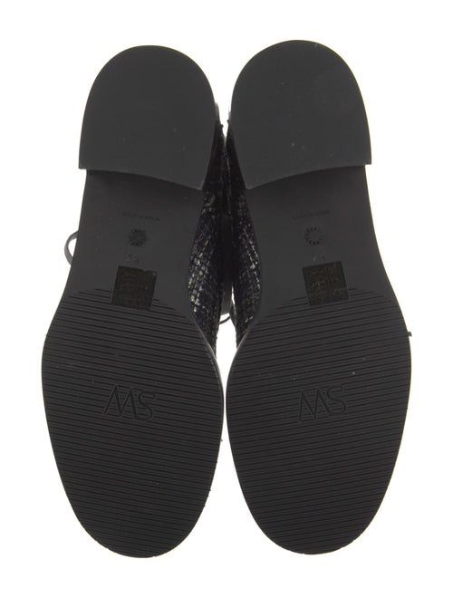 Stuart Weitzman Tweed Pattern Combat Boots