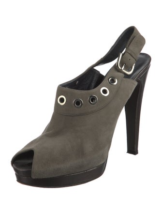 Stuart Weitzman Suede Slingback Pumps