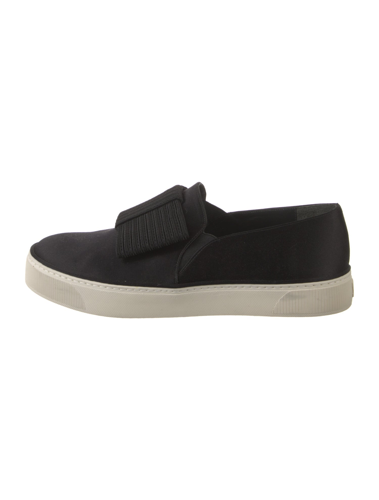 Stuart Weitzman Satin Bow Accents Sneakers
