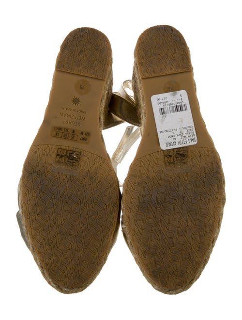Stuart Weitzman Leather Braided Accents Espadrilles