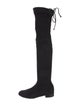 Stuart Weitzman Suede Lace-Up Boots