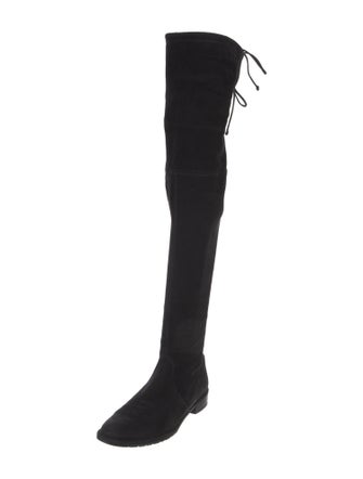 Stuart Weitzman Suede Lace-Up Boots
