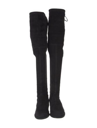 Stuart Weitzman Suede Lace-Up Boots