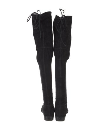 Stuart Weitzman Suede Lace-Up Boots