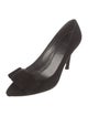 Stuart Weitzman Suede Bow Accents Pumps