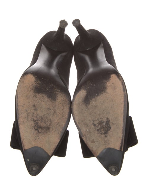 Stuart Weitzman Suede Bow Accents Pumps