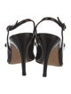 Stuart Weitzman Patent Leather Bow Accents Slingback Sandals