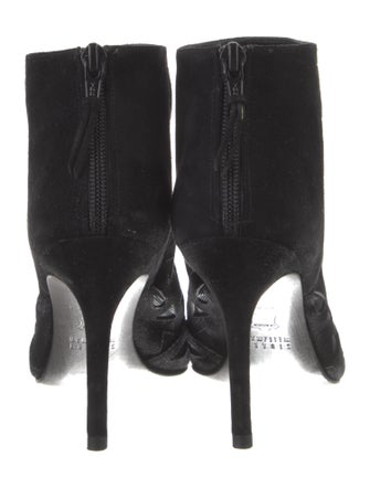 Stuart Weitzman Suede Mesh Accents Lace-Up Boots