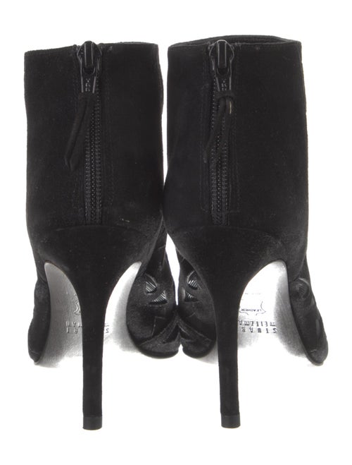 Stuart Weitzman Suede Mesh Accents Lace-Up Boots