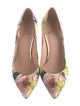 Stuart Weitzman Snakeskin Floral Print Pumps