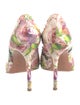 Stuart Weitzman Snakeskin Floral Print Pumps
