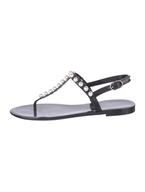 Stuart Weitzman Rubber T-Strap Sandals