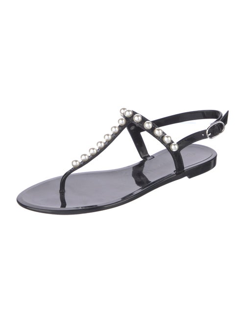 Stuart Weitzman Rubber T-Strap Sandals