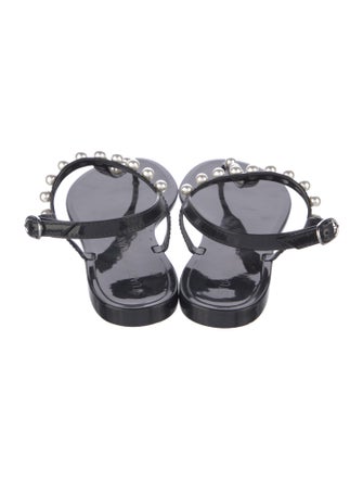 Stuart Weitzman Rubber T-Strap Sandals