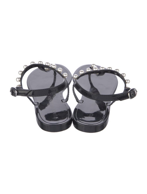 Stuart Weitzman Rubber T-Strap Sandals