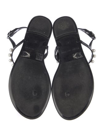 Stuart Weitzman Rubber T-Strap Sandals