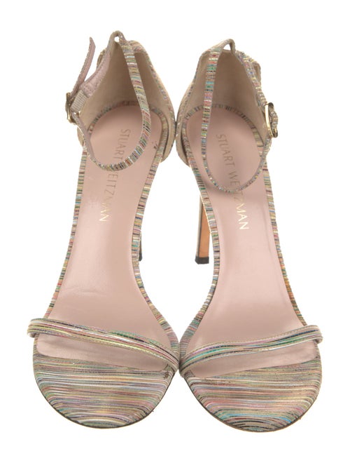 Stuart Weitzman Leather Animal Print Sandals