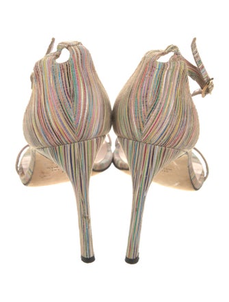 Stuart Weitzman Leather Animal Print Sandals